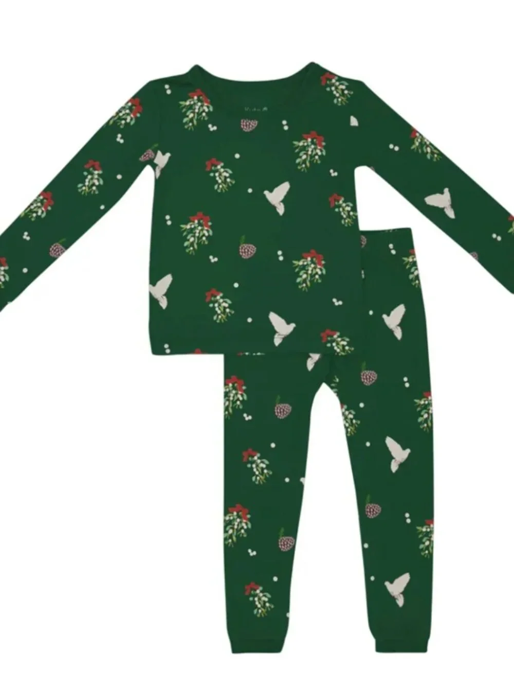Kyte BABY Long Sleeve Holiday Christmas Pajama Set in Mistletoe 18-24M